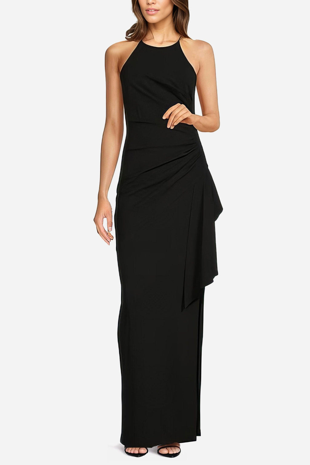 ONE33 Social | The Gemma | Black Stretch Crepe Maxi Gown | Dresses ...