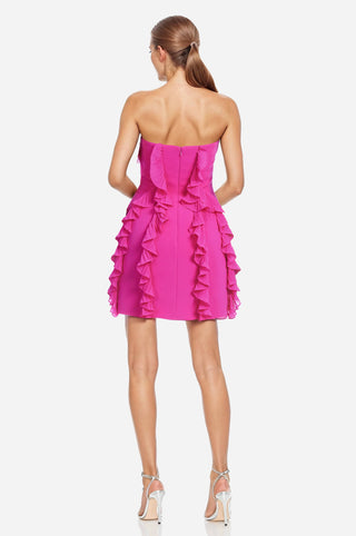 The Khefri | Strapless Chiffon Cocktail Dress