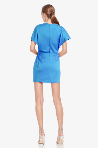 The Sienna | Blue Ocean Draped Mini Dress