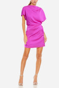 The Sienna | Fuchsia Draped Mini Dress