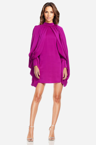 The Melissa | Draped Magenta Mini Dress