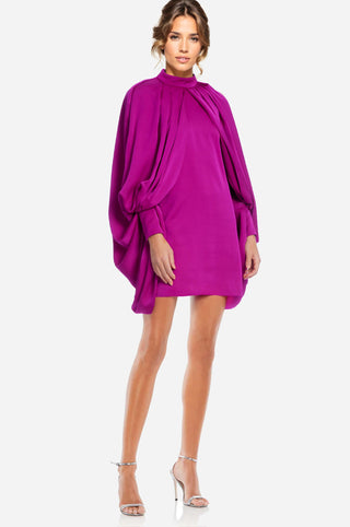 The Melissa | Draped Magenta Mini Dress