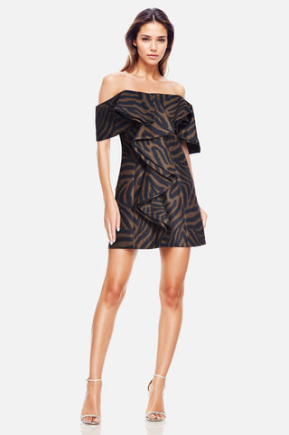 The Blakely | Off-The-Shoulder Printed Cocktail Dress