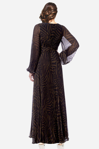 The Kennedy | Long Sleeve Pleated Gown