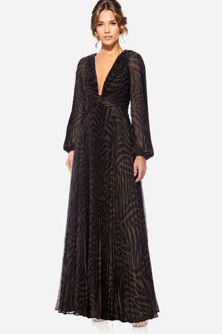 The Kennedy | Long Sleeve Pleated Gown