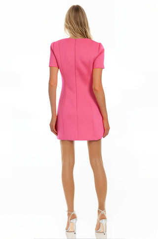 The Vega | 3D Fuchsia Flower Cocktail Dress