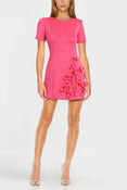 The Vega | 3D Fuchsia Flower Cocktail Dress