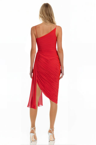 The Adeline | Red Spaghetti Strap Cocktail Dress