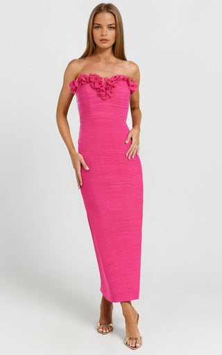 The Mia | Strapless Ruffled Gown