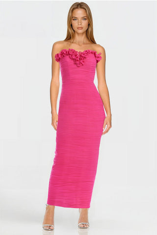 The Mia | Strapless Ruffled Gown