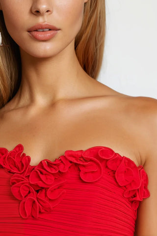 The Mia | Strapless Ruffled Mini Dress