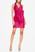 The Amira | Hot Pink Bow Mini Cocktail Dress