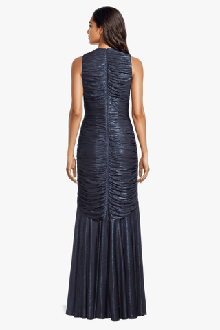 The Alessandra | Blue Lame Gown