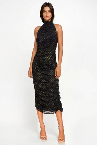 The Elise | Polka Dot Midi Dress