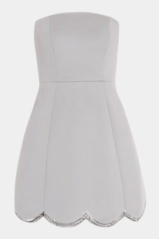 The Abigail | White Strapless Mini Cocktail Dress