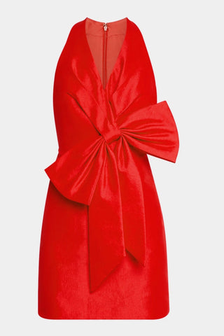 The Amira | Red Bow Mini Cocktail Dress