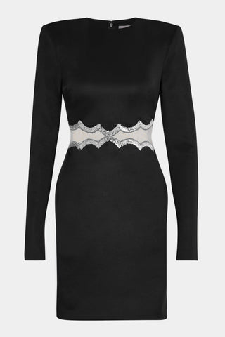 The Teagan | Sequined Cutout Black Mini Cocktail Dress