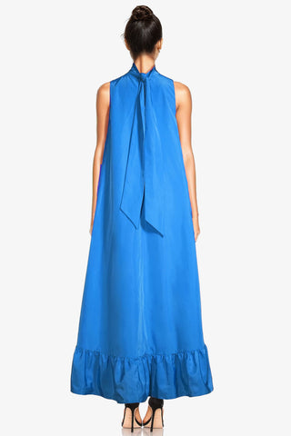 The Yolanda | Peacock Blue High-Low Maxi Gown