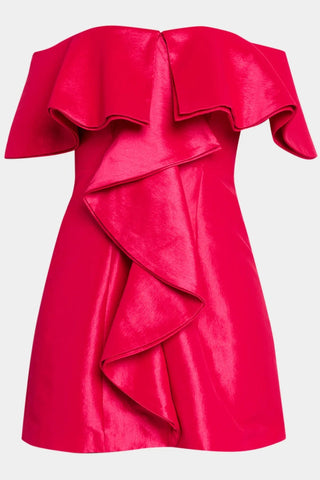 The Blakely | Hot Pink Off-The-Shoulder Cocktail Dress