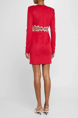 The Teagan | Sequined Cutout Red Mini Cocktail Dress