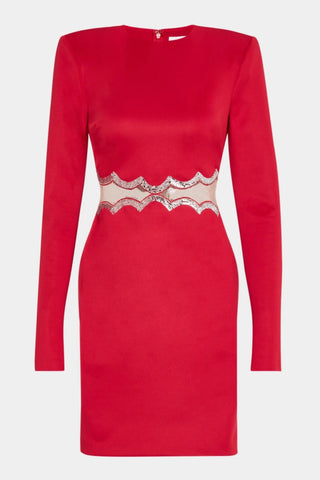 The Teagan | Sequined Cutout Red Mini Cocktail Dress