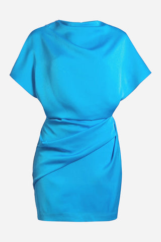 The Sienna | Blue Ocean Draped Mini Dress