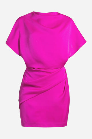 The Sienna | Fuchsia Draped Mini Dress