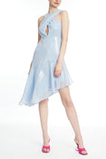 Light Blue Flounce Hem Mini Dress